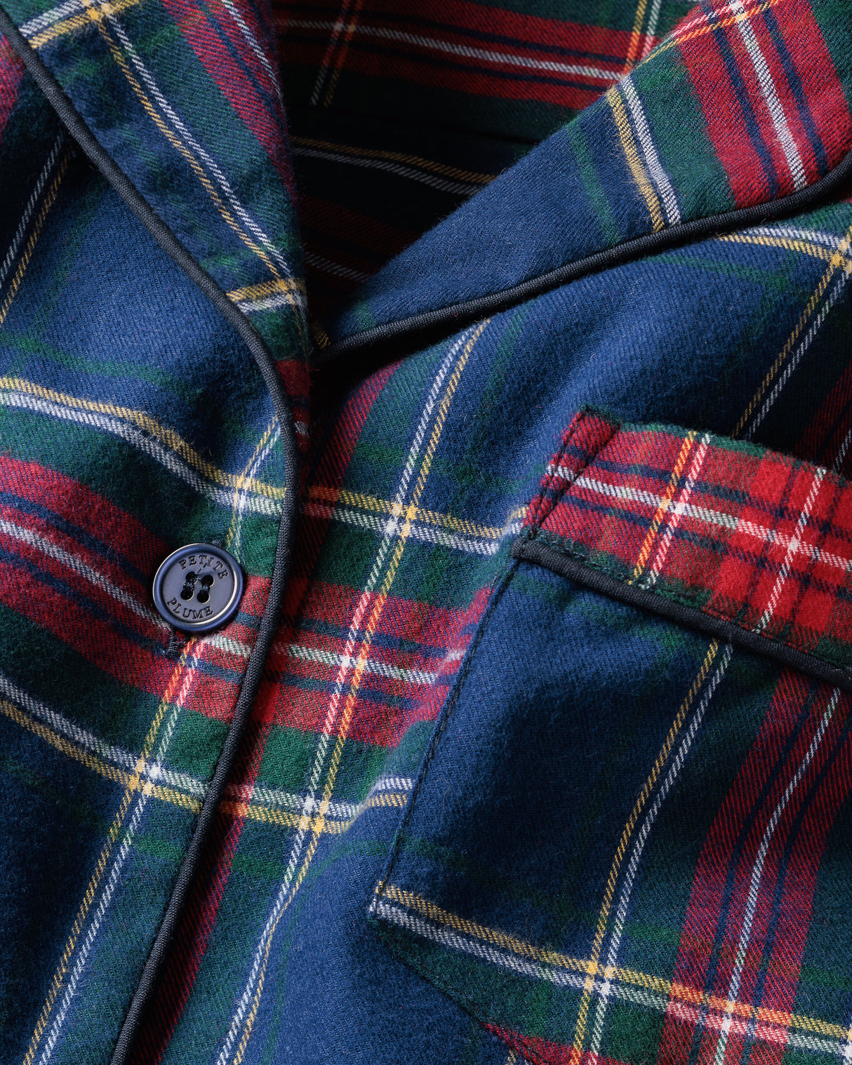 Women's Brushed Twill Short Sleeve Short Set in Windsor Tartan - HoneyBug 