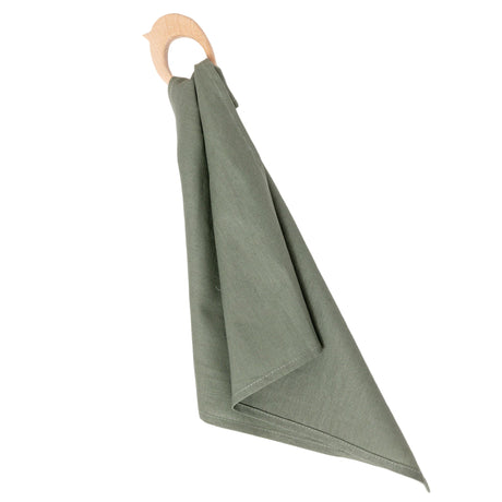 Acadian - Linen + Maple Ring Teether - HoneyBug 