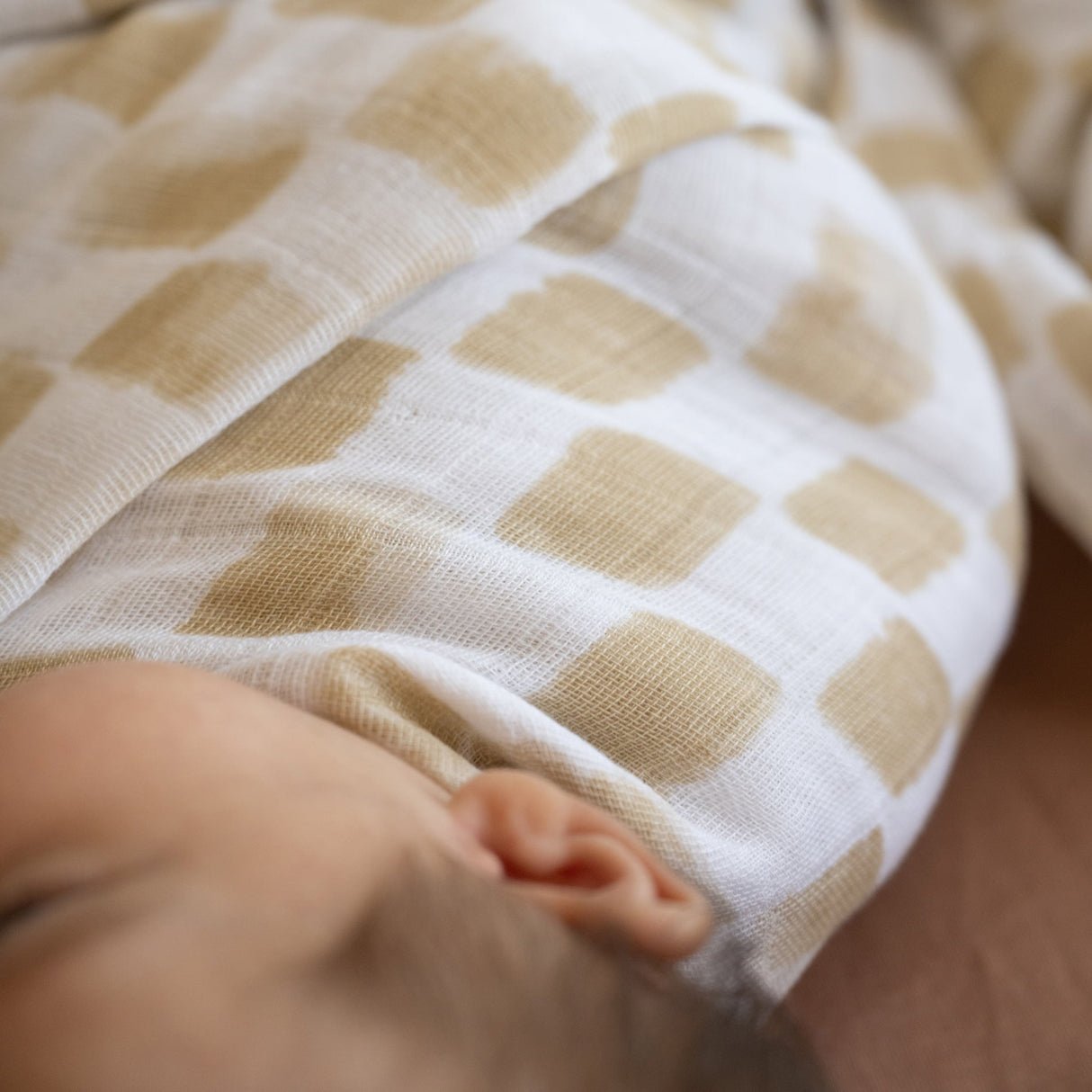 Cotton Muslin Swaddle Blanket - Adobe Checker