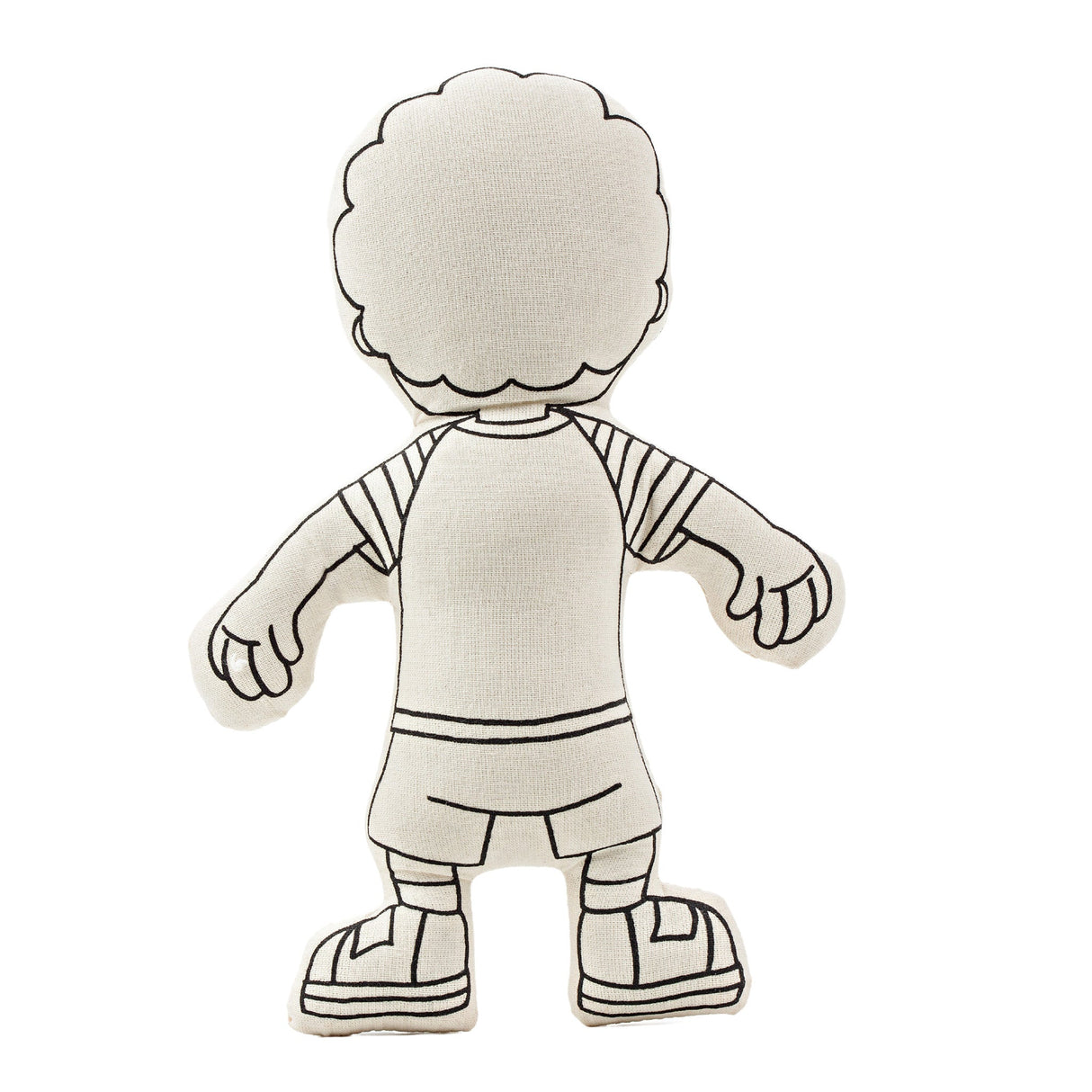 Kiboo Kids: Boy with Striped T-Shirt - Colorable and Washable Doll for Creative Play - HoneyBug 