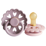 FRIGG Andersen Fairytale Natural Rubber Pacifier 2-Pack - Twilight Mauve/Primrose - HoneyBug 