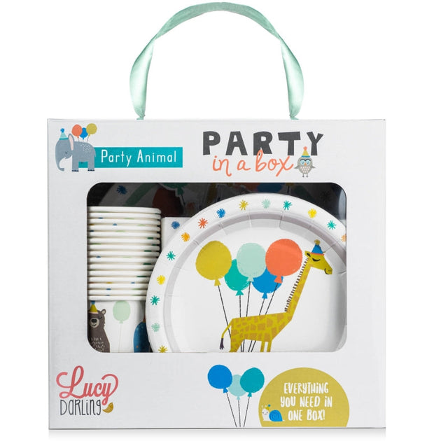 Party Animal - Birthday Party Supplies in a Box - HoneyBug 