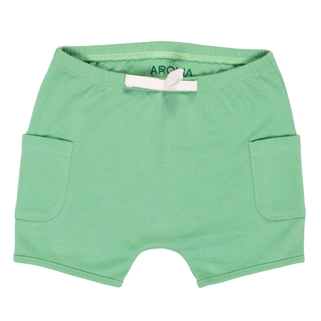 100% Peruvian Pima Cotton Shorts in Grass Green - HoneyBug 