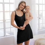 Aurora Mesh Nursing Nightgown | Black - HoneyBug 