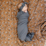 Charcoal Bamboo Hat OR Head Wrap Set - HoneyBug 