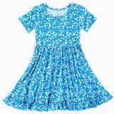 Blue Base Flower Dress