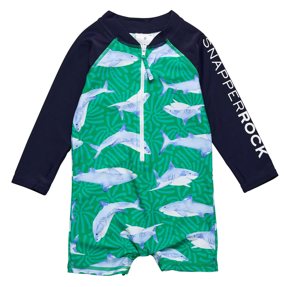 Reef Shark LS Sunsuit - HoneyBug 