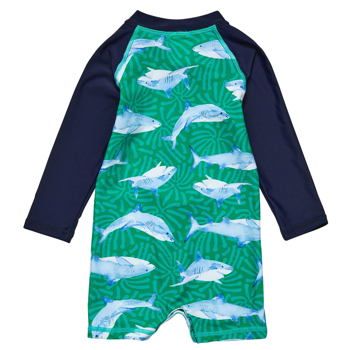 Reef Shark LS Sunsuit - HoneyBug 