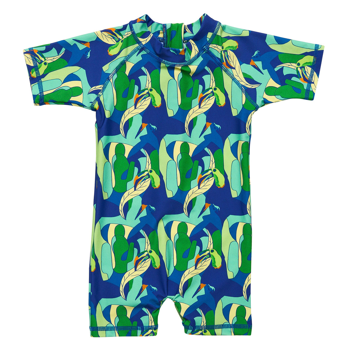 Toucan Jungle Sustainable SS Sunsuit - HoneyBug 