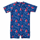 Sailboat Rock SS Sunsuit - HoneyBug 