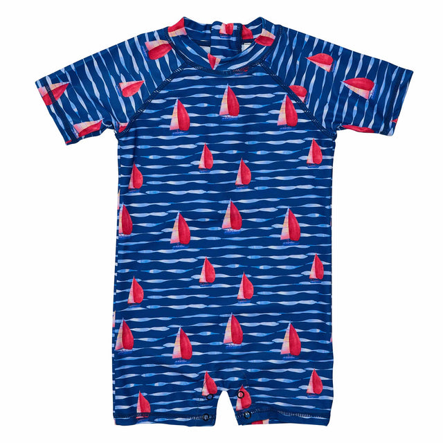 Sailboat Rock SS Sunsuit - HoneyBug 
