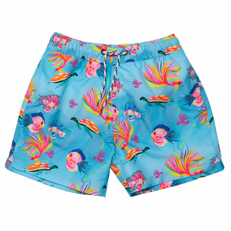 Kaleido Fish Sustainable Swim Short - HoneyBug 
