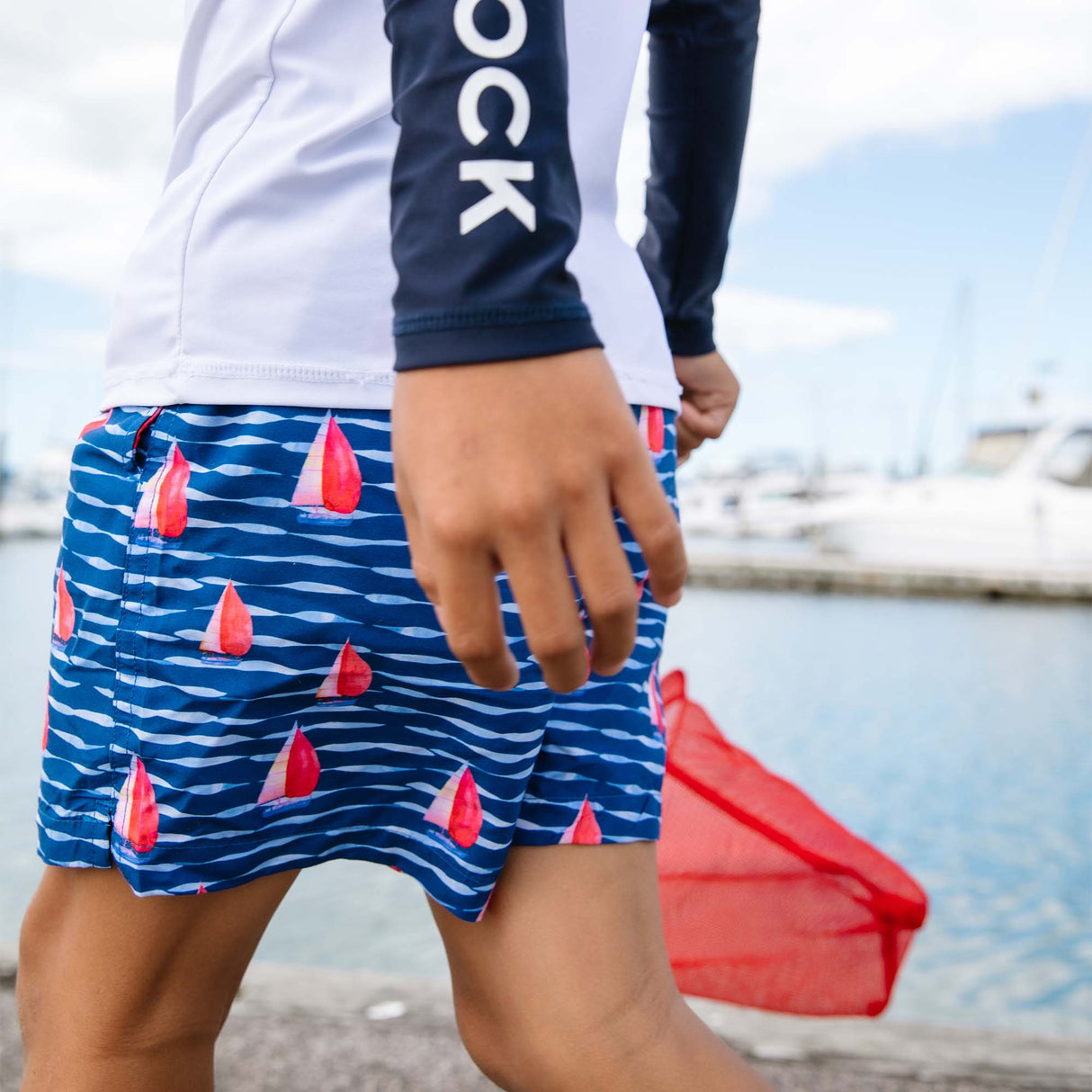 Sailboat Rock Swim Short - HoneyBug 