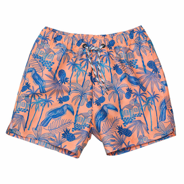 Tropicana Vacay Sustainable Swim Short - HoneyBug 