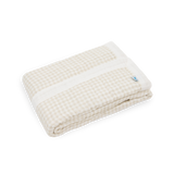 Cotton Muslin Baby Quilt - Tan Gingham - HoneyBug 