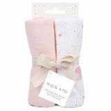 French Swan 2 Pk Burp Cloth Set