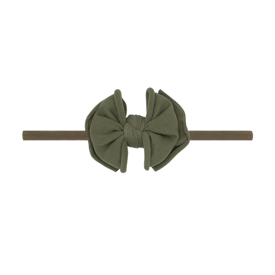 Baby Bloom Bows: Army Green - HoneyBug 