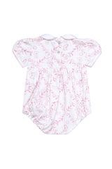 Pink Bears Trellace Smocked Bubble - HoneyBug 