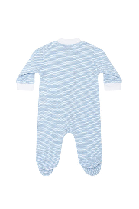 Blue Bubble Zipper Footie