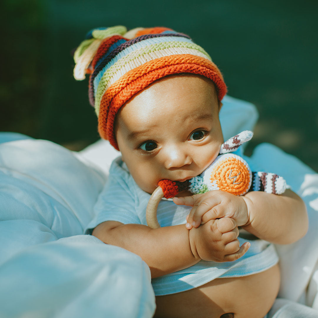 Rainbow Stripey Hat