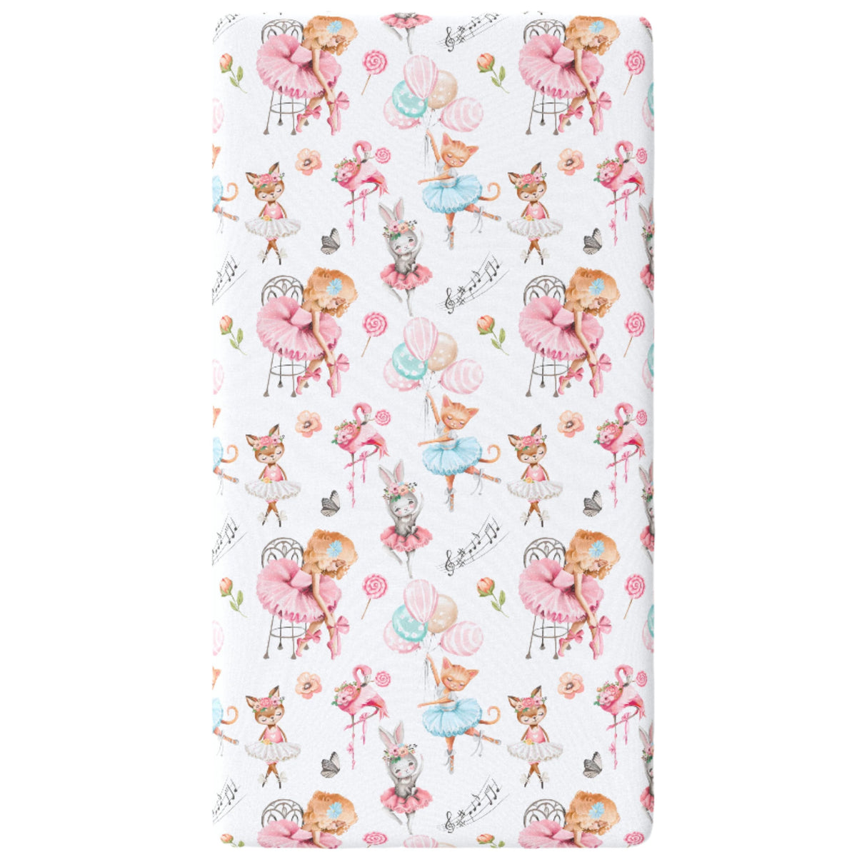 Fitted Crib Sheet - Ballerinas