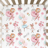 Fitted Crib Sheet - Ballerinas