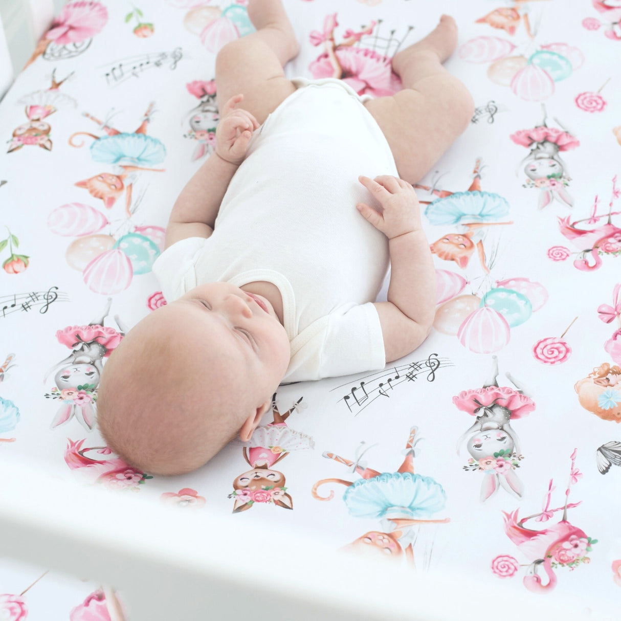 Fitted Crib Sheet - Ballerinas