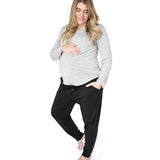 Bamboo Maternity & Postpartum Joggers | Black - HoneyBug 