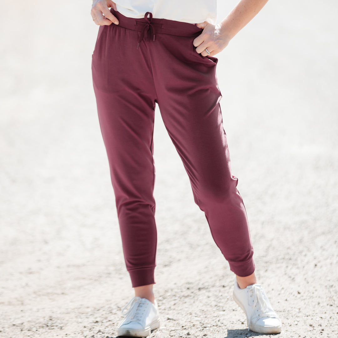 Bamboo Maternity & Postpartum Joggers | Fig - HoneyBug 