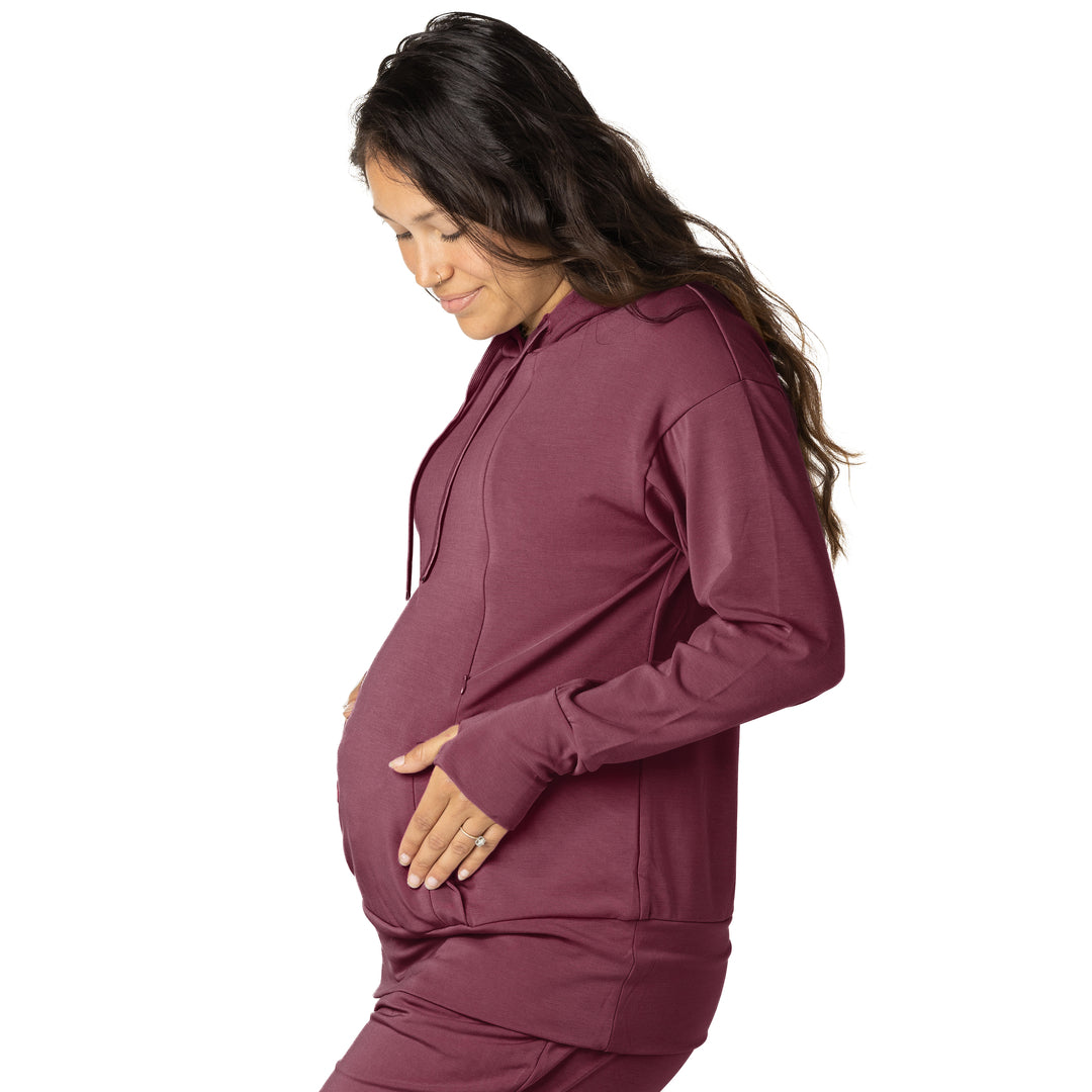 Bamboo Nursing Hoodie | Fig - HoneyBug 