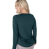 Bamboo Nursing & Maternity Long Sleeve T-shirt | Evergreen - HoneyBug 