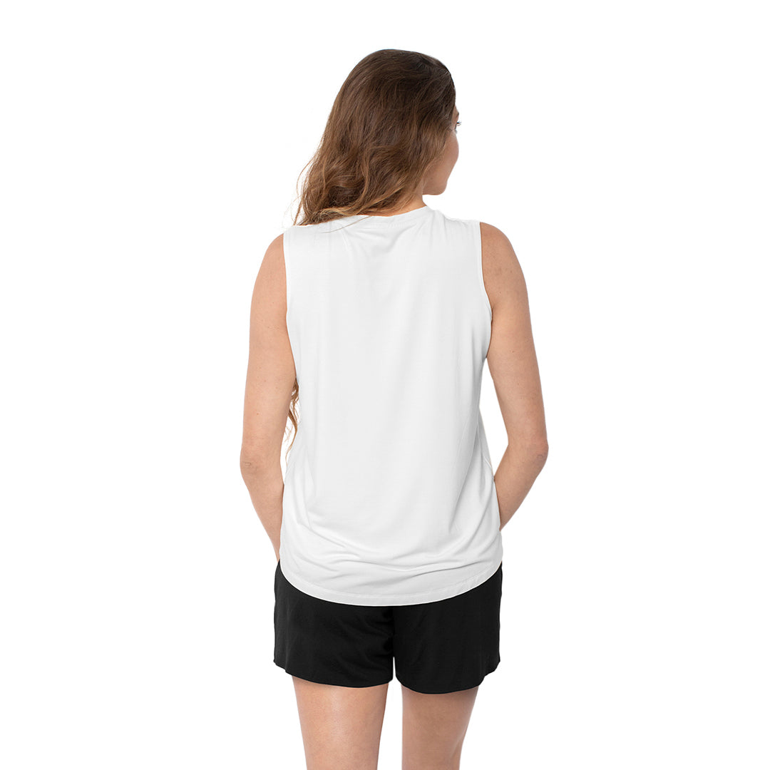 Bamboo Nursing & Maternity Tank | White - HoneyBug 