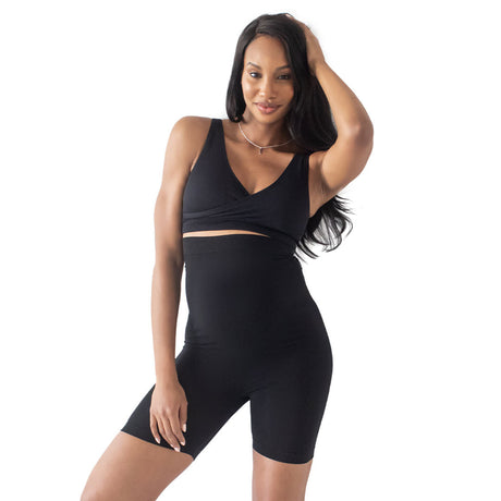 Bamboo Seamless No Rub Maternity Thigh Saver | Black - HoneyBug 