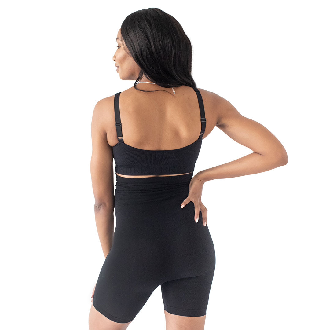 Bamboo Seamless No Rub Maternity Thigh Saver | Black - HoneyBug 