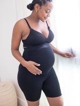 Bamboo Seamless No Rub Maternity Thigh Saver | Black - HoneyBug 