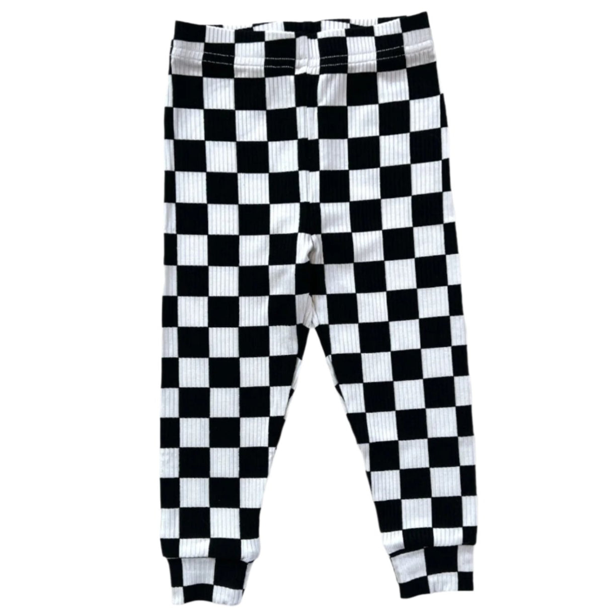 BAMBOO RIB LEGGINGS- B+W Check