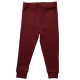 BAMBOO RIB LEGGINGS- Oxblood