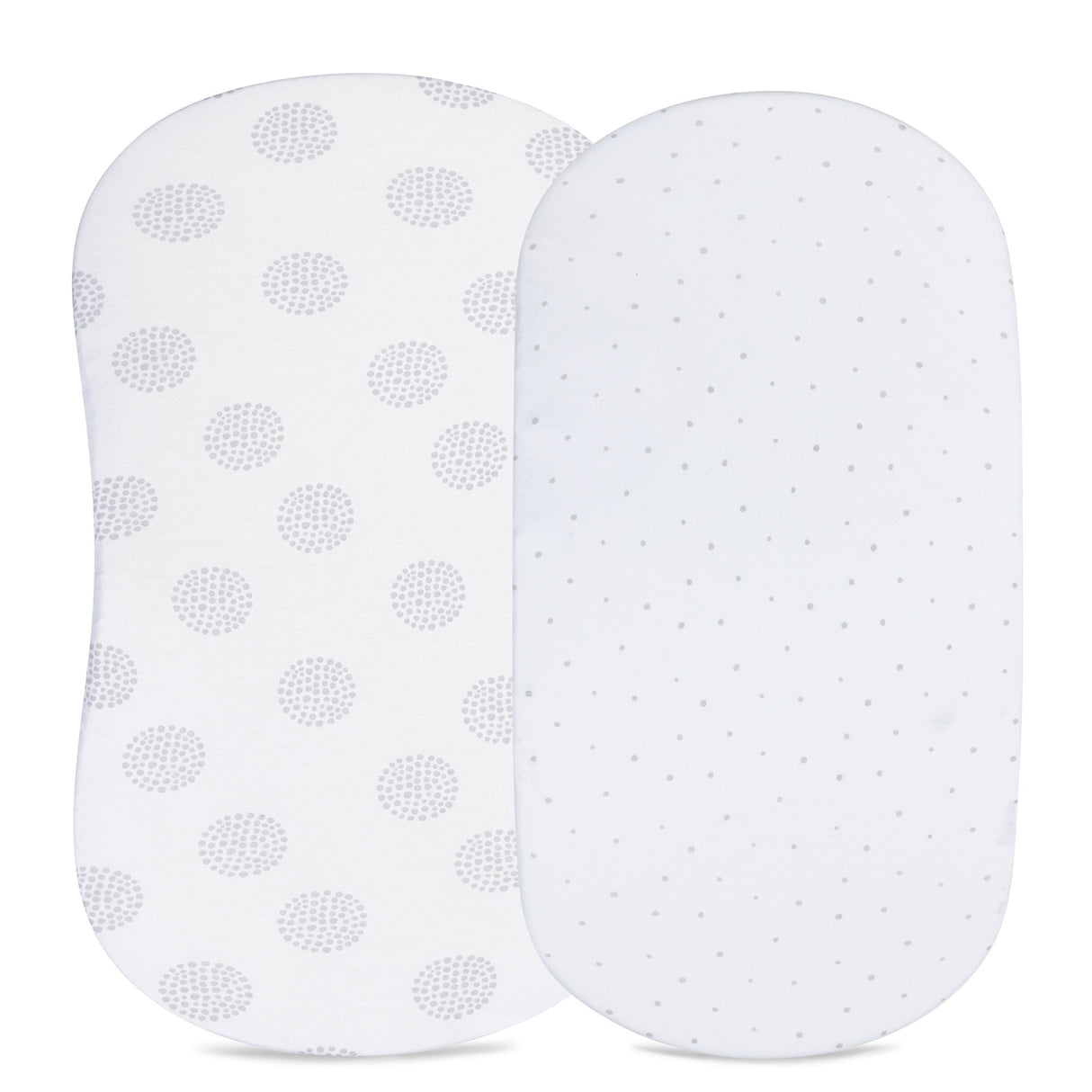 Bassinet Sheet Set - Grey Dottie