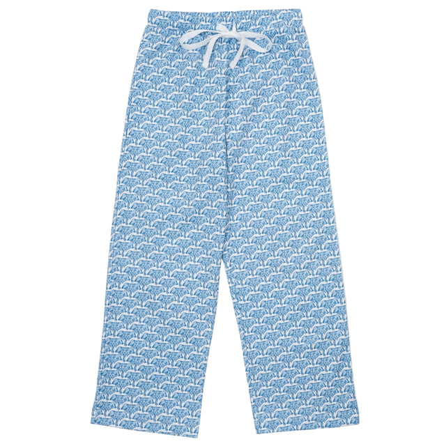 Beckett Boys' Hangout Pant - African Elephants Blue - HoneyBug 