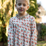 Girls Myrtle Pleated Dress | Autumn Floral - HoneyBug 