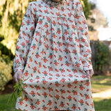 Girls Myrtle Pleated Dress | Autumn Floral - HoneyBug 
