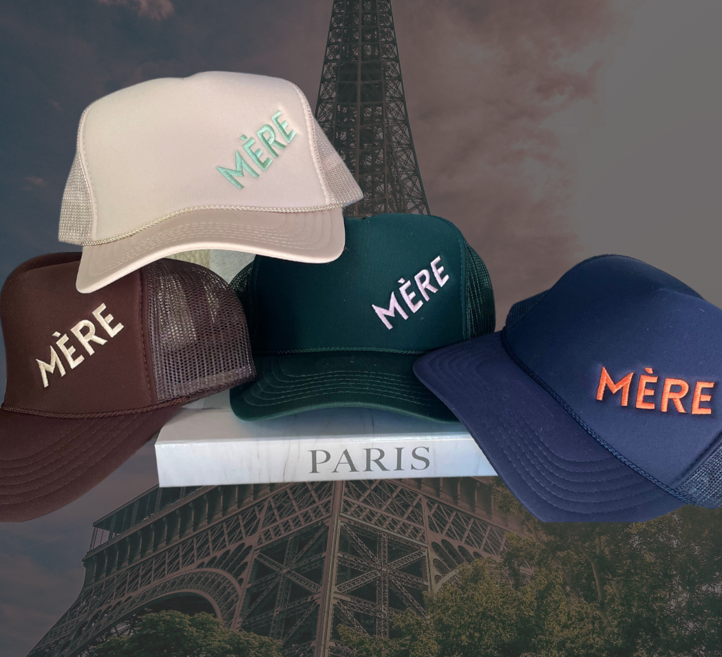 MÉRE - Embroidered Trucker Hat - Sand - HoneyBug 