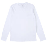 Blake Men's Longsleeve Pocket T-shirt - White - HoneyBug 