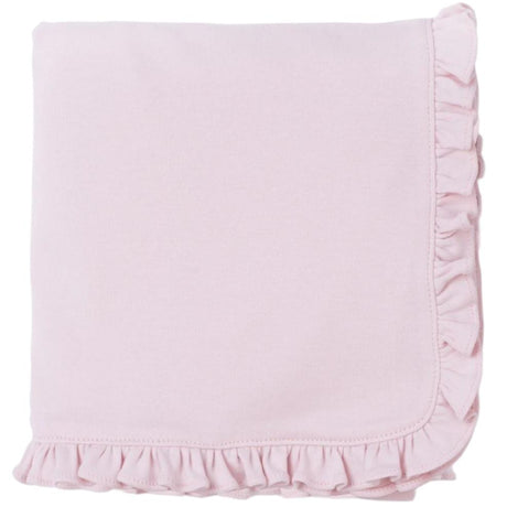 Ruffled Edge Pima Cotton Blanket - Light Pink - HoneyBug 