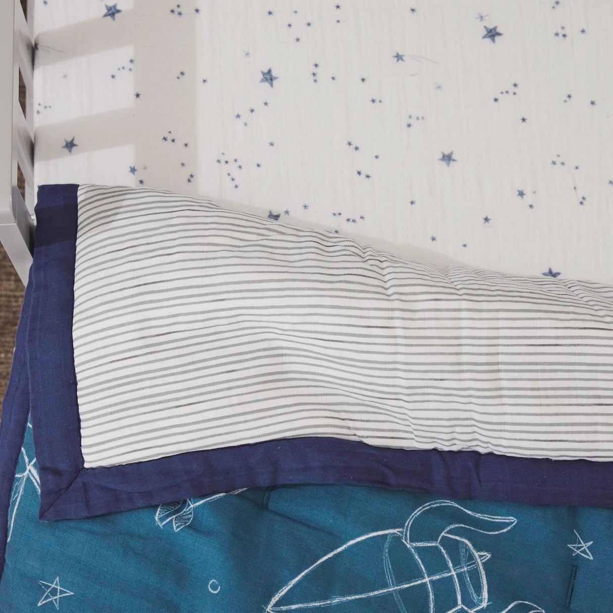 Cotton Muslin Toddler Comforter - Blast Off