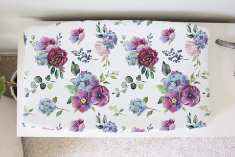 Changing Pad Cover - Blue Floral