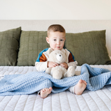 WAFFLE KNIT TODDLER BLANKETS