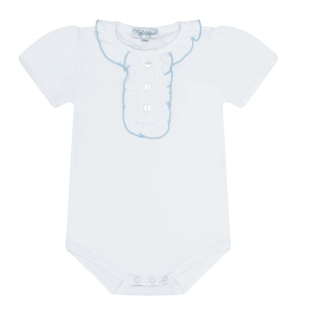 Ruffle Short Sleeve Onesie - HoneyBug 