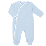 Blue Bubble Crossover Footie - HoneyBug 