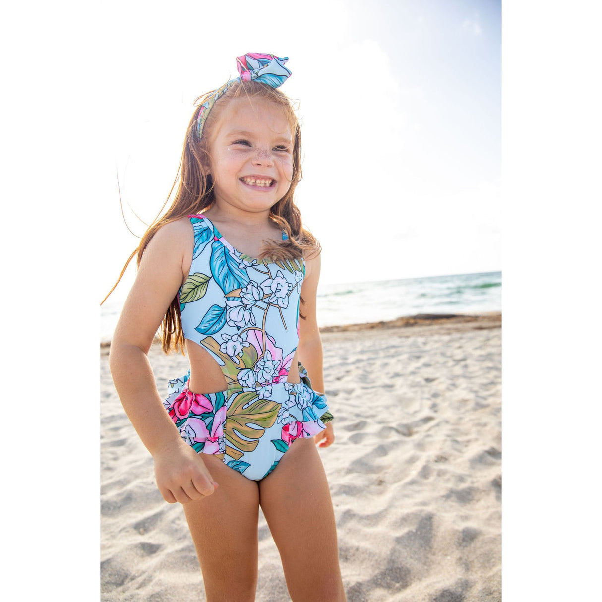 Mint Shell One Piece Swimsuit - HoneyBug 